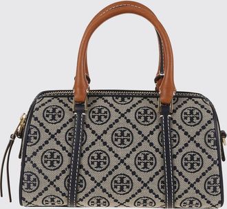 Tory Burch Borsa T Monogram Petite Barrel Bag Tory Burch in canvas jacquard