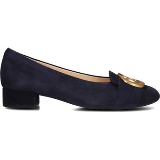 Gabor Schoenen, Dames, Blauw, 38 1/2 EU, Su&egrave;de, Blauwe su&egrave;de pumps met blokhak