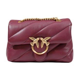 Pinko Pinko - Love Puff Mini - Dames - Tassen - Rood - Maat: ONE Size Leer