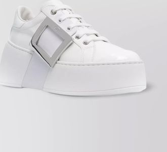 Roger Vivier leather flatform low-top sneakers