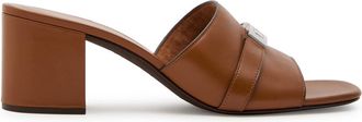 Tory Burch Leelee 65 Leather Mules - Tan - 39 (IT39/ UK6)