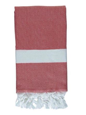 Anaya with Love Charleston Stripe Turkish Cotton Beach Towel in Red at Nordstrom
