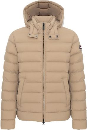 Colmar Down Jacket with Detachable Hood - Heren - Gewatteerde jassen - Beige - L - Jassen