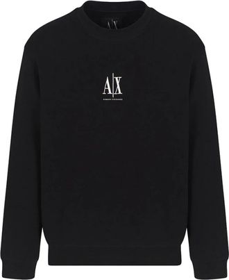 A|X Armani Exchange Zwarte Trui Stijlvol Minimalistisch Ontwerp - Heren - Sweatshirts - Zwart - XS - Hoodies & sweatvesten