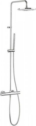 Crosswater Design opbouw regendoucheset - thermostatisch - &Oslash;20 cm hoofddouche - handdouche - glijstang - chroom