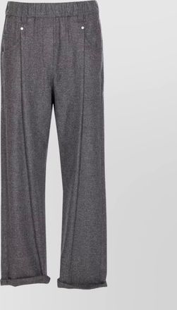 Brunello Cucinelli trousers with belt loops and elastic waistband