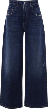 Icon Denim Los Angeles Poppy Wide Leg Jeans - Dames - Loose Fit Jeans - Blauw - W27 - Katoen - Jeans