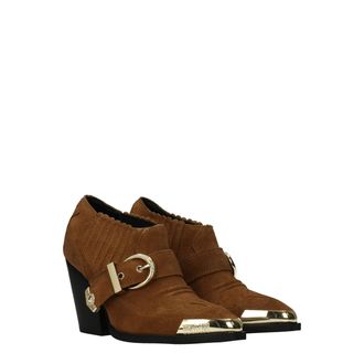 Versace Jeans Couture Womens Brown Leather Ankle Boots