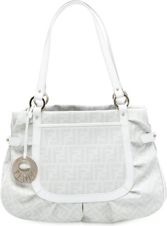 Fendi 2010-2025 Large Zucca Spalmati Chef Shopper tote bag - Bianco