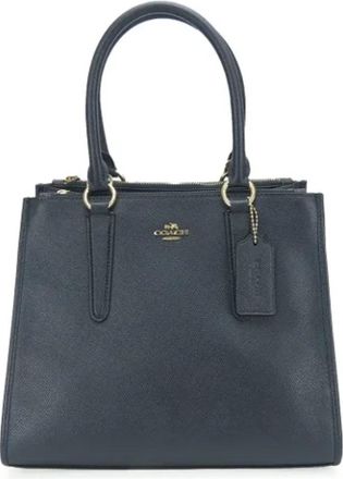 Coach Tweedehands leren handtassen - Dames - Vintage Handtas - Blauw - ONE Size - Leer - Vintage