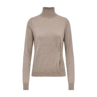 Liu Jo Truien & Vesten, Dames, Grijs, M, Wol, Wool Turtleneck