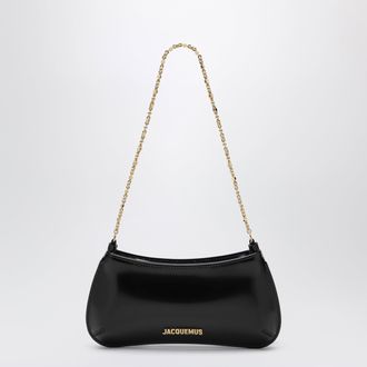 Jacquemus Le Bisou Chaine black patent bag