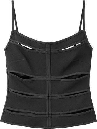 Mango Cutout Tank Top in Black at Nordstrom, Size Medium