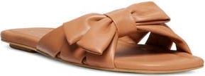 Stuart Weitzman Sofia Bow Slide Sandal in Tan Leather at Nordstrom Rack, Size 5.5