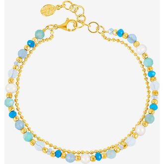 Dower & Hall Serenity Orissa Bracelet in Yellow Gold Vermeil at Nordstrom, Size 8
