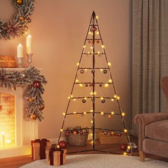 vidaXL &Aacute;rbol De Navidad Para Decoraci&oacute;n Metal Negro 180 Cm Vidaxl