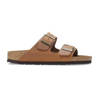 Birkenstock Sliders, male, Brown, Size: 11 US Arizona Narrow Fit