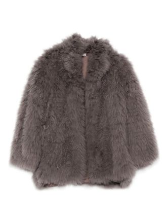 Liska brushed finish - women - Cupro/Goat Fur - M - Grey