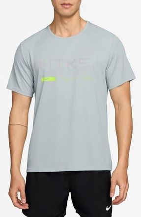 Nike Miler Graphic T-Shirt in Pure Platinum/Volt at Nordstrom Rack, Size Xx-Large