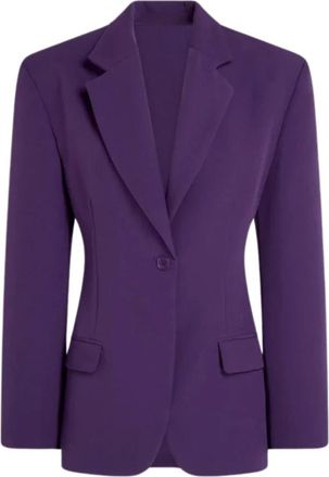 Erika Cavallini Semi Couture Giacca monopetto stretch - - Jackets - Donna - Viola - L