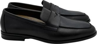 Doucal's Mocassino Penny - Heren - Loafers - Zwart - 40 EU - Leer - Schoenen