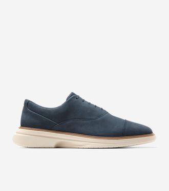 Cole Haan Mens &Oslash;riginal Grand CitySpectre Cap Toe Oxford Shoes - Blue Size 10.5