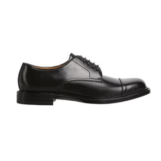 Gucci William Derby Shoe - Heren - Nette schoenen - Zwart - 44 1/2 EU - Leer - Schoenen
