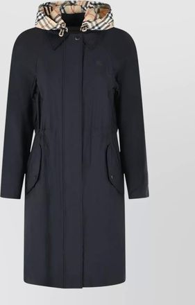 Burberry nylon hooded parka coat