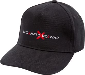 Generic Official No2Nato No2War Baseball Cap, Black, Embroidered, Adjustable Fit