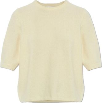Gestuz GZalpha Sweater - Dames - Ronde hals truien - Geel - M - Wol - Truien & Vesten