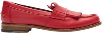 Scarosso Bridget Loafer - Dames - Loafers - Rood - 35 EU - Leer - Schoenen