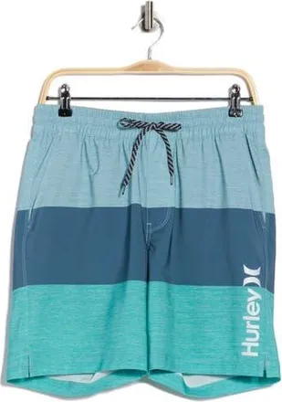 Hurley Colorblocked Volley Swim Trunks in Bleached A at Nordstrom Rack, Size X-Large