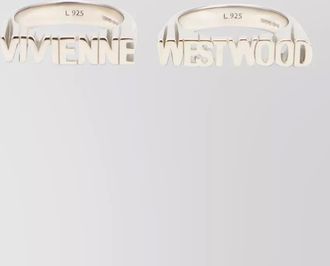 Vivienne Westwood essex twin rings set engraved bands