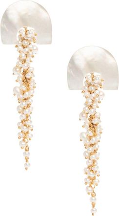 Freya Rose Hakuro Mother of Pearl and Pearl Long Drops in Ivory at Nordstrom