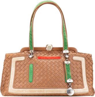 Bottega Veneta Pre-owned Womens Leather Top Handle Bag - Tan - One Size