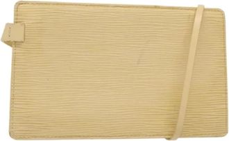 Louis Vuitton Pre-owned Leather crossbody-bags - Dames - Vintage Schoudertas - Beige - ONE Size - Leer - Vintage