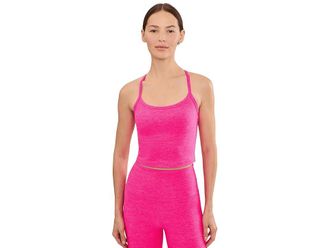 Beyond Yoga Spacedye Slim Racerback Cropped Tank Top Womens Clothing Pink Glow Heather : XL, Elastane/Polyester