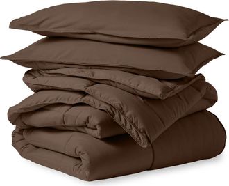 Bare Home All-Season Down Alternative Comforter Set - Oversized Queen in Cocoa at Nordstrom