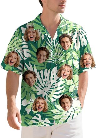 Generic Custom Hawaiian Shirt with Face,Personalised Halloween Hawaiian Shirts for Men Men,Funny Hawaiians Shirts for Mens,Personalised Gifts
