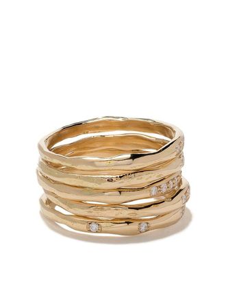Wouters & Hendrix 18kt yellow gold Diamond set of rings