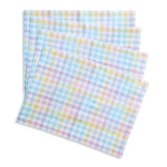 Solino Home Linen Placemats - Gingham Check, 14 x 19 in Pastel Gingham at Nordstrom, Size Medium