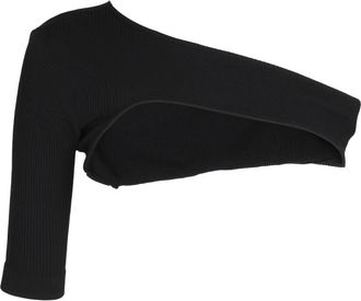 ADĀMO Andrea Adamo Mono Shoulder Jersey Top - Dames - Longsleeves - Zwart - S - Tops
