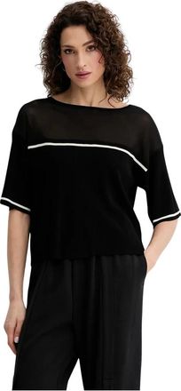 Liu Jo Dames, Truien, Zwart, Maat: XS Nylon