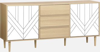 Sweeek Aparador De Efecto Madera Con 2 Puertas, 160cm