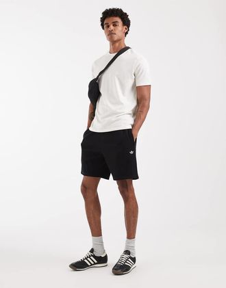 adidas Originals Trefoil Essentials - Pantaloncini neri a nido dape-Nero