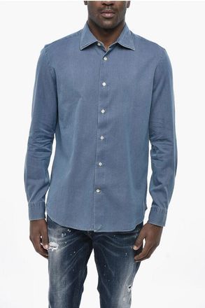 Vincenzo Di Ruggiero Napoli Denim Shirt with French Collar size 43