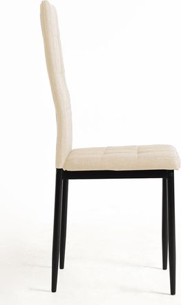 Regalos Miguel Packs Sillas Comedor - Pack 4 Sillas Lan Tela - Beige