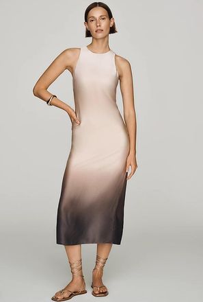Aligne Satin Ombr&eacute; Midi Dress
