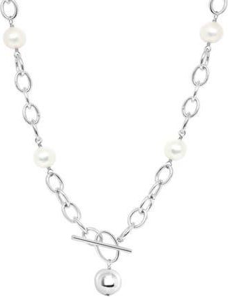 Effy Sterling Silver Freshwater Pearl Toggle Necklace in White at Nordstrom Rack, Size 18