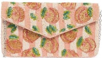 Collection XIIX Beaded Stripe Peach Flap Clutch in Peach Multi at Nordstrom Rack